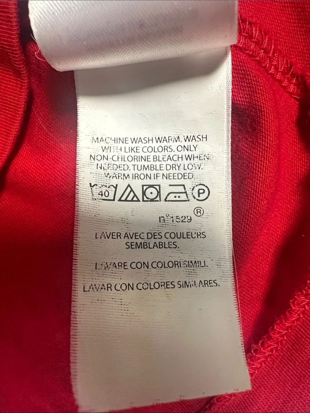 Polo by Ralph Lauren Red Short-Sleeve Crewneck T-Shirt with Navy Pony Medium
